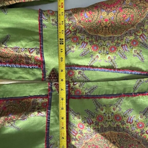 Andrea Becker Green Paisley linen Jacket - Picture 10 of 10